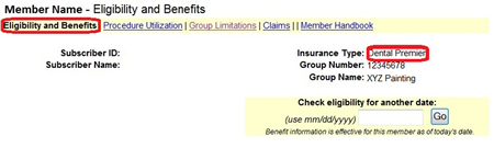 Member name eligibility and benefits premier plan